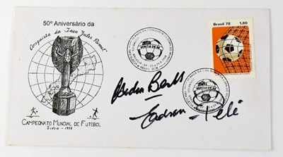 Lot 753 - PELE; a first day cover bearing the footballer'...