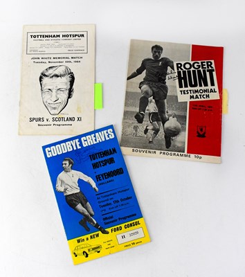 Lot 719 - Three testimonial programmes bearing...