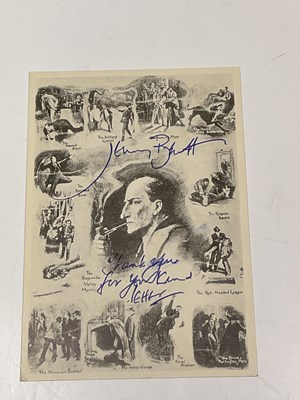 Lot 2185 - SHERLOCK HOLMES; four postcards bearing...