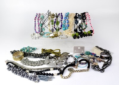 Lot 1350 - A quantity of contemporary costume jewellery...