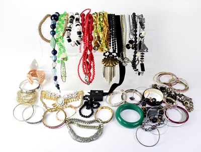 Lot 1366 - A quantity of contemporary costume jewellery...