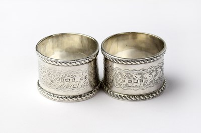 Lot 915 - A pair of Edward VII hallmarked silver...