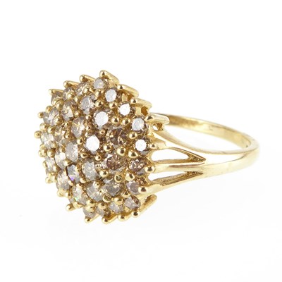 Lot 1080 - A modern 9ct gold citrine cluster ring, size R,...