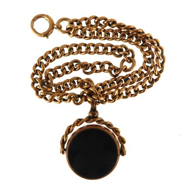 Lot 1151 - An antique 9ct rose gold double-strand...