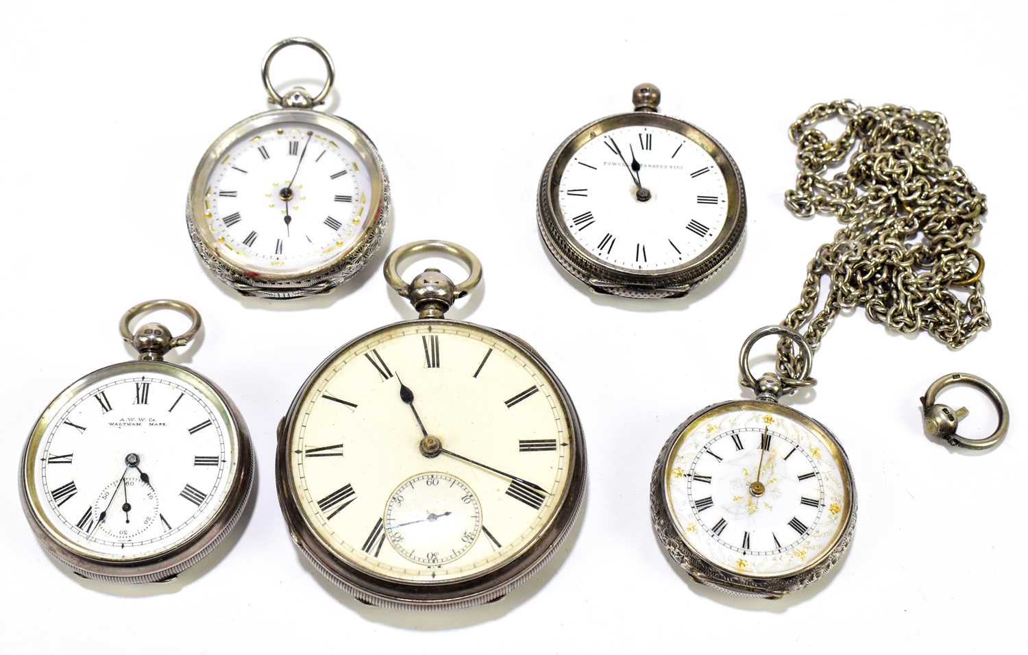 Lot 1289 - A hallmarked silver key wind open face pocket watch