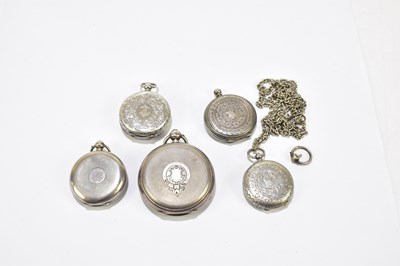 Lot 1289 - A hallmarked silver key wind open face pocket watch