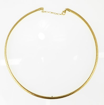Lot 1244 - An Italian 9ct gold reticulated necklet,...
