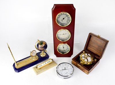 Lot 177 - A wall-mounted three-dial set comprising a...