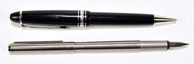 Lot 109 - MONT BLANC; a stainless steel cased fountain pen