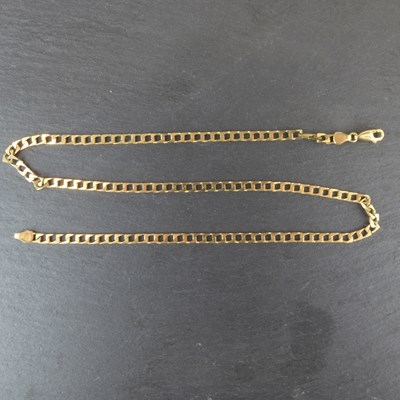 Lot 1246 - A 9ct gold flat curb link necklace united with...