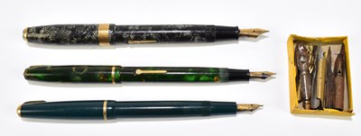 Lot 115 - CONWAY STEWART; a bakelite fountain pen with 14ct nib