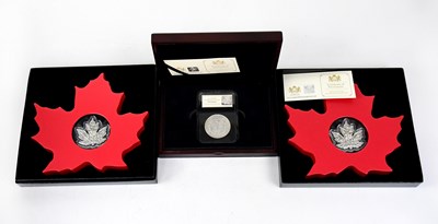 Lot 925 - CANADIAN MINT; two Canada 2015 $20 silver...
