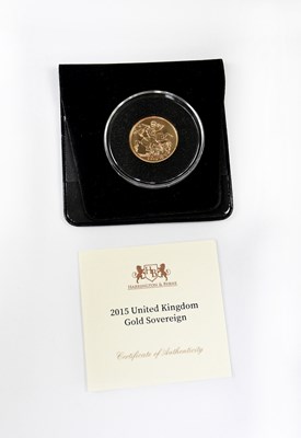 Lot 974 - An Elizabeth II proof sovereign 2015, with...