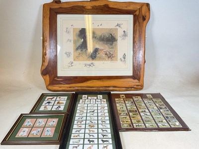 Lot 116 - A large coloured and black and white hunting...