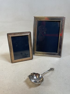 Lot 289 - Two hallmarked silver photo frames and a...