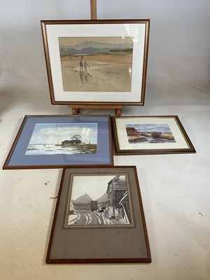 Lot 120 - Four framed and glazed watercolours, including...