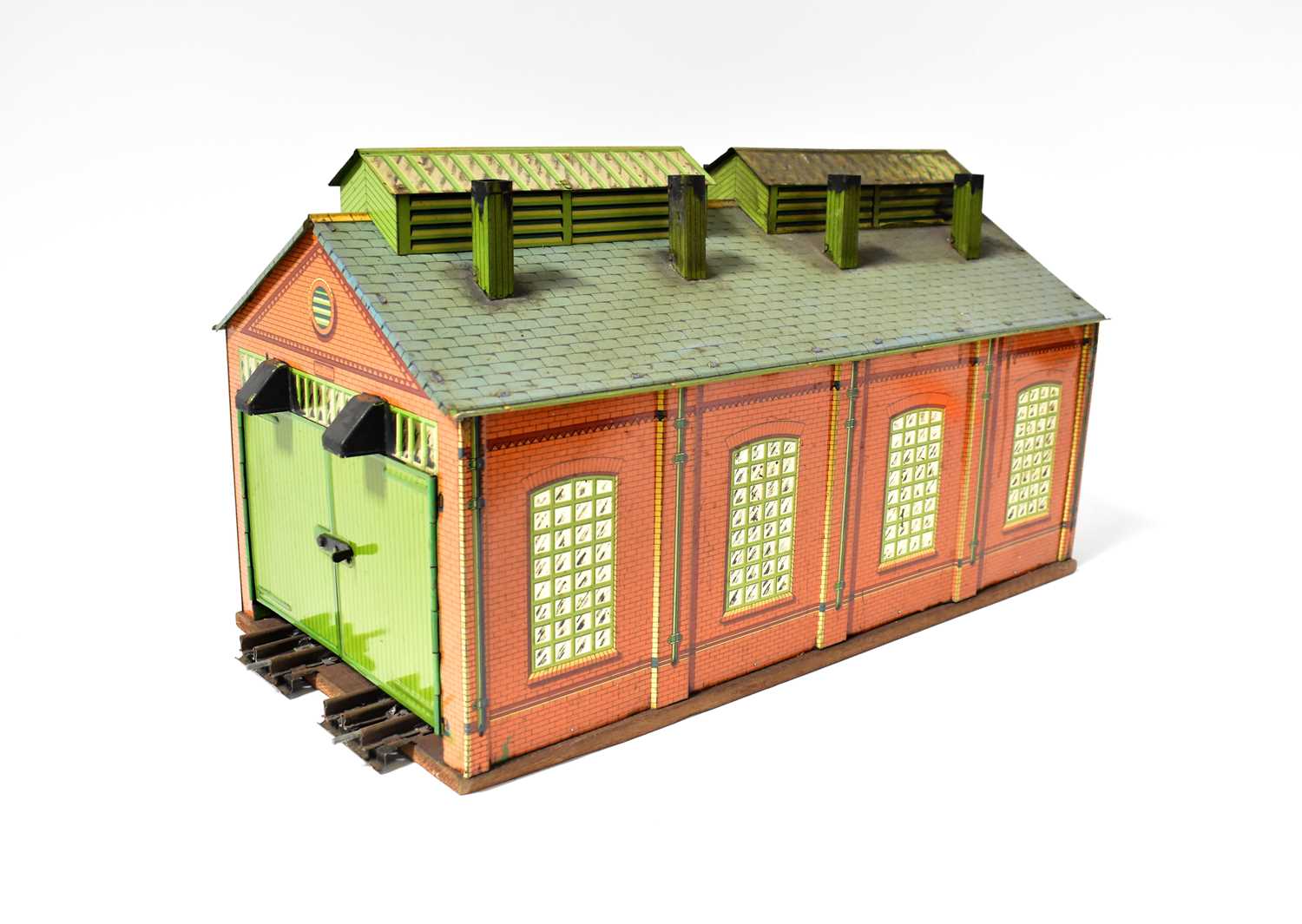 Two Engine Shed Lot 389 - HORNBY; an O gauge No. 2 Engine Shed.