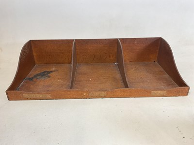 Lot 533 - An oak early 20th Century in-tray, 85cm x 40cm...