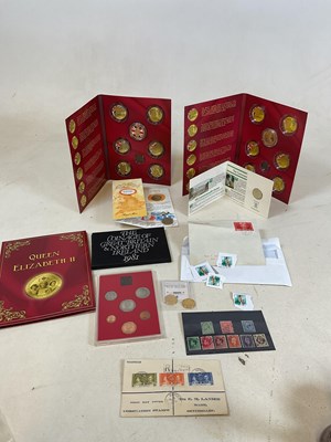 Lot 392 - A collection of coins and stamps including The...