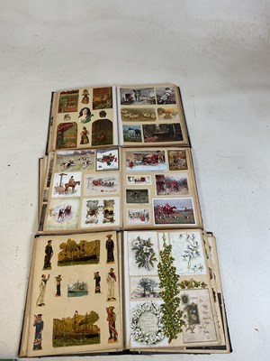 Lot 14 - Three albums of Victorian scraps and cards