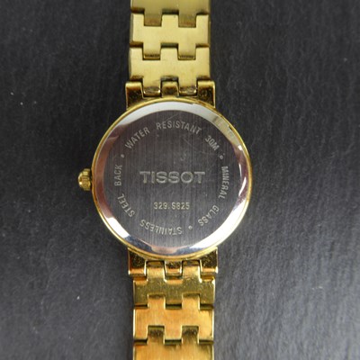 Lot 1418 - TISSOT; a ladies' gold-plated vintage...