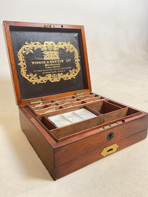 Lot 4 - WINSOR & NEWTON; a good circa 1900 mahogany...