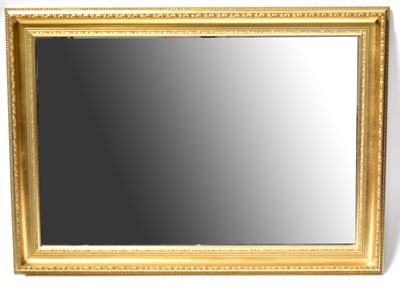 Lot 118 - A gilt framed rectangular bevel edge...