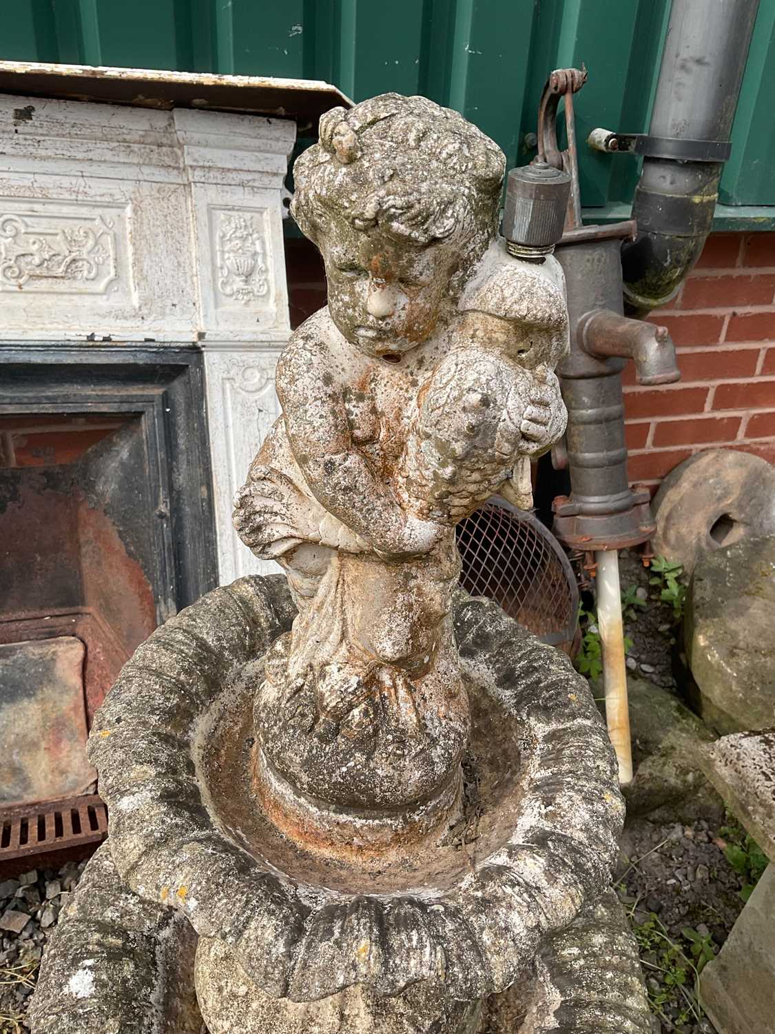 Lot 577 A two tier sectional water fountain, height