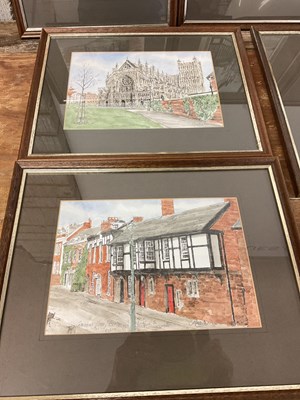 Lot 117 - GLYN MARTIN; a series of local Exeter prints...