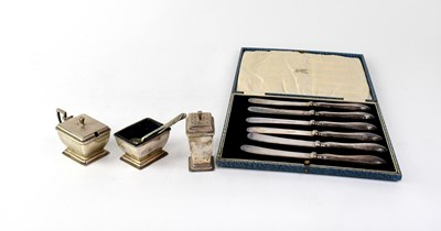 Lot 906 - A George VI Art Deco shaped hallmarked silver...