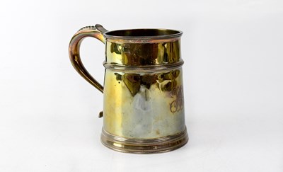 Lot 881 - An Edwardian hallmarked silver mug of tapered...