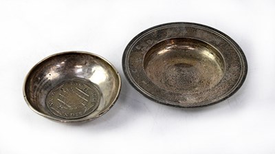 Lot 862 - An Elizabeth II hallmarked silver pin dish,...