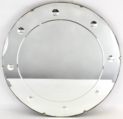 Lot 116 - A 1930s vintage circular wall mirror with...