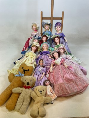 Lot 75 - A quantity of dolls and teddy bears