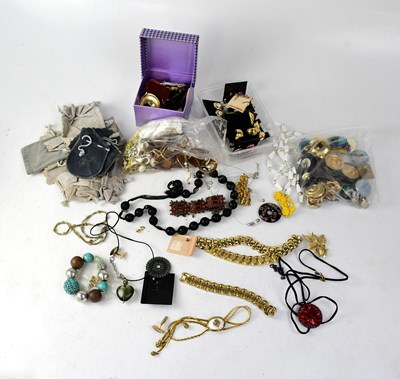 Lot 1355 - A quantity of costume jewellery to include...