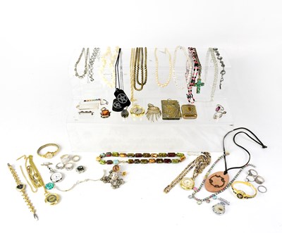 Lot 1356 - A quantity of costume jewellery to include...