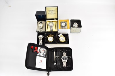 Lot 1434 - Eight boxed gentlemen's dress watches to...