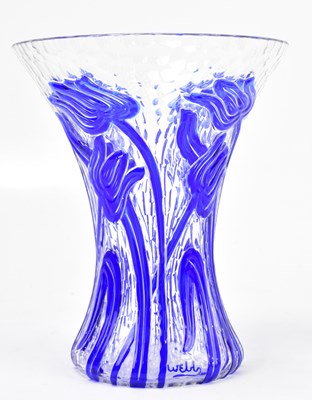 Lot 335 - WEBB; an clear and cobalt blue Art Glass