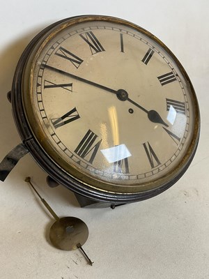 Lot 400 - A 19th century circular 12 inch wall clock...