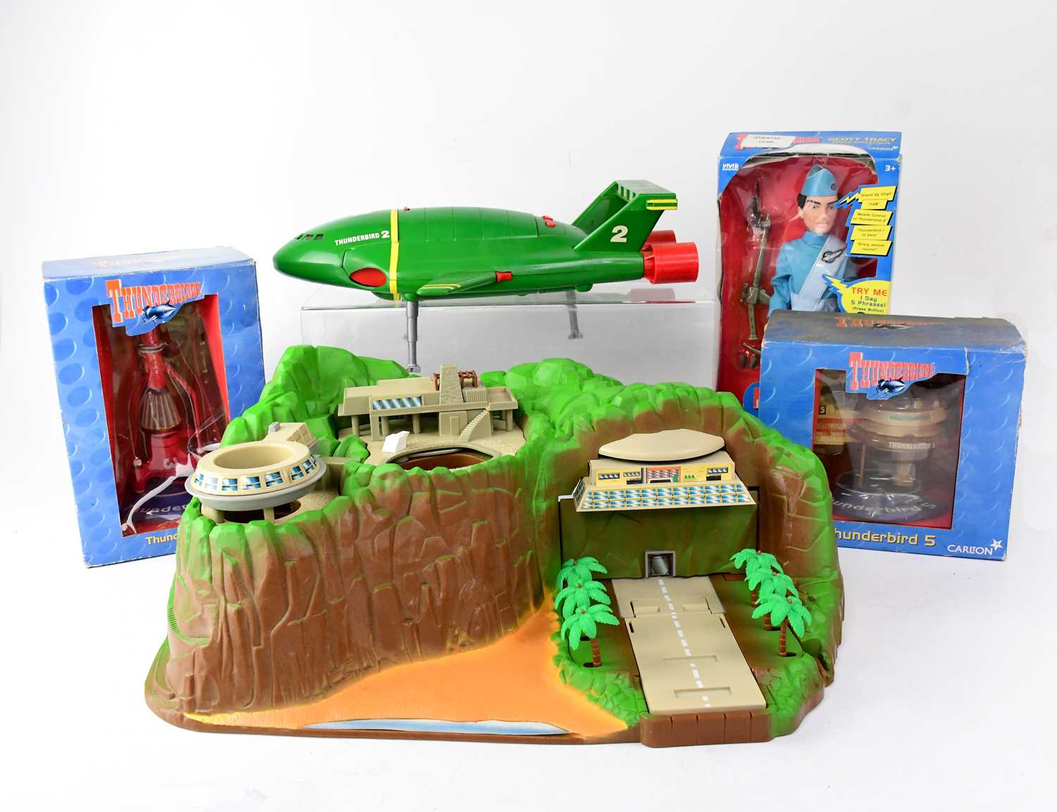 Lot 444 - THUNDERBIRDS; a boxed Tracy Island electronic...