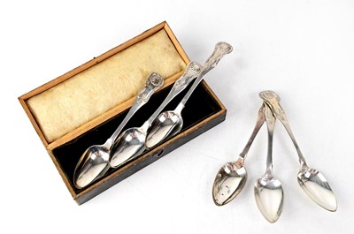 Lot 905 - A set of six George III hallmarked silver...