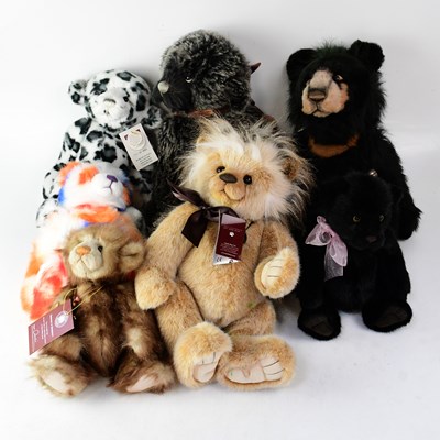 Lot 273 - Seven various Charlie Bears plush collection...