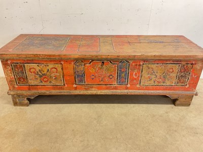 Lot 472 - A Continental, possibly Swedish, hand painted...