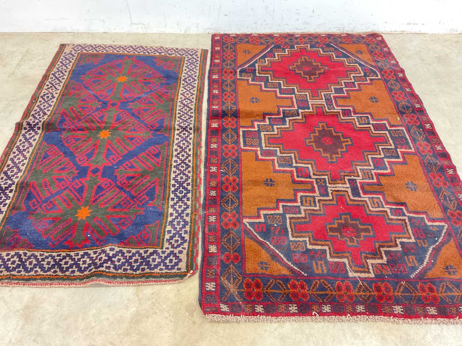 Lot 446 - Two Persian rugs, a traditional Baluchi and...