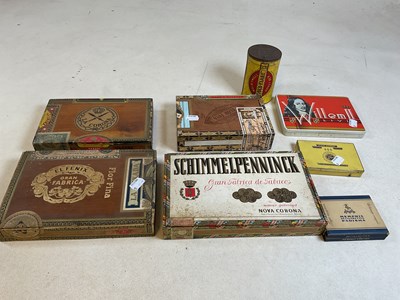 Lot 188 - A collection of old cigar boxes, some with...