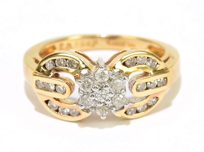 Lot 905W - A 14ct yellow gold dress ring, size M, approx....