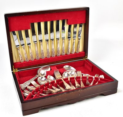 Lot 1057 - A modern canteen of silver plated cutlery in the King’s Pattern.