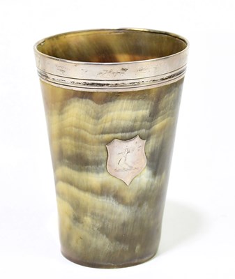 Lot 589 - THOMAS JOHNSON II; a Victorian horn beaker...