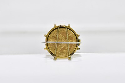 Lot 1234 - A 1903 gold Liberty coin set within a 9ct...