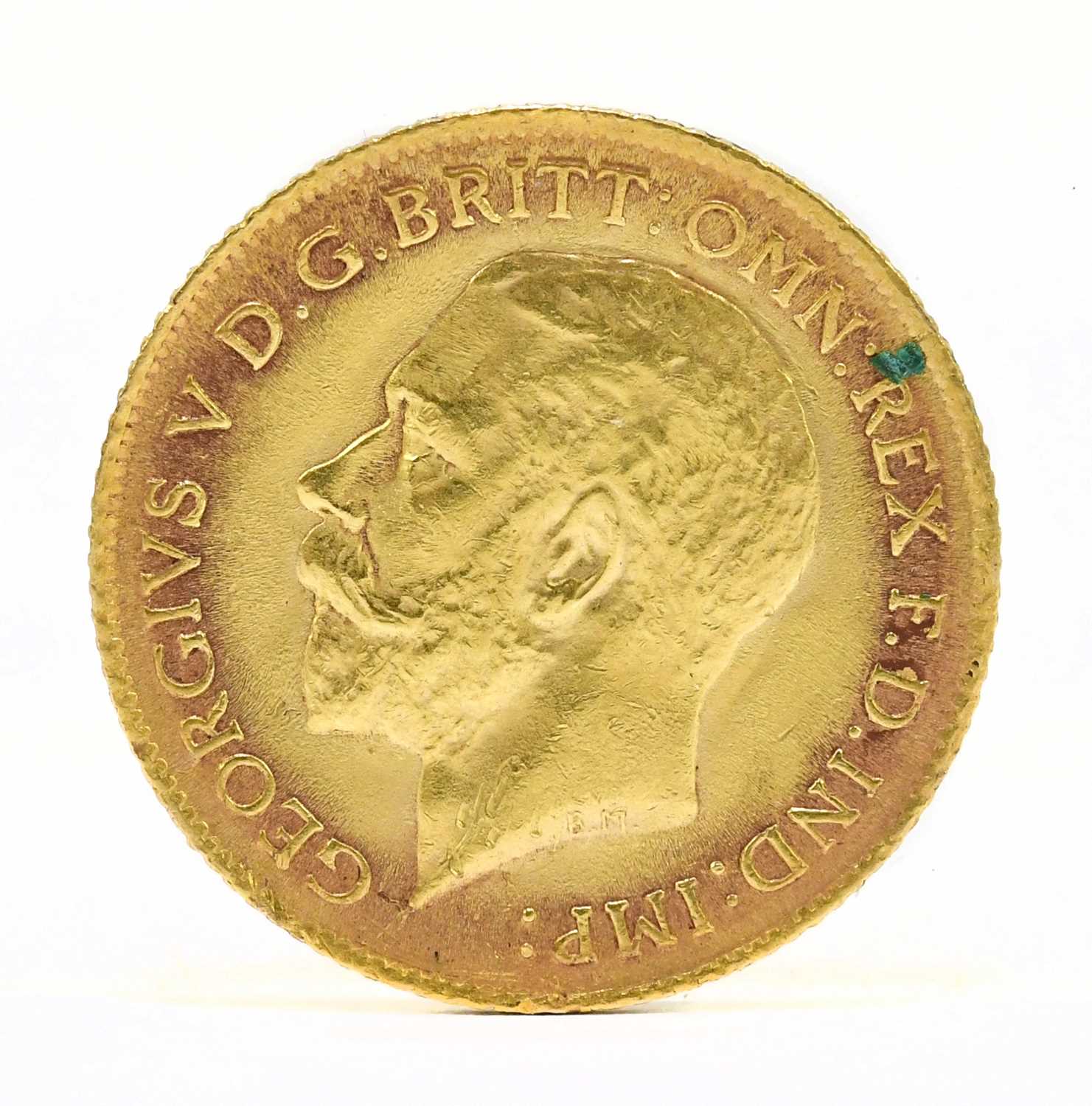 Lot 887 - A George V half sovereign, 1914.